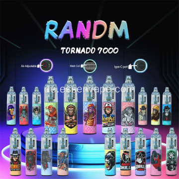 Randm Tornado 7000Puffs wiederaufladbar gutes Vape Polen